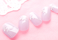 ネイティブ柄/AZTEC柄/ホワイト/三角/ネイルチップ